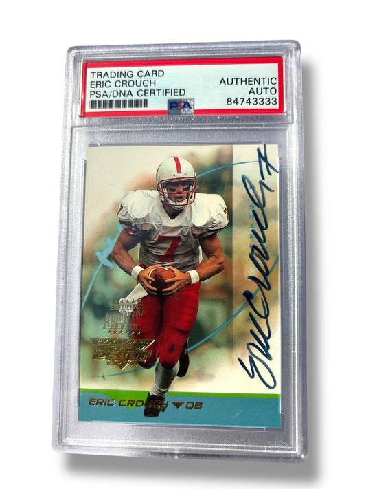 Eric Crouch #7 Nebraska Cornhuskers Football 2001 Schedule Card Heisman PSA Certified (Copy)