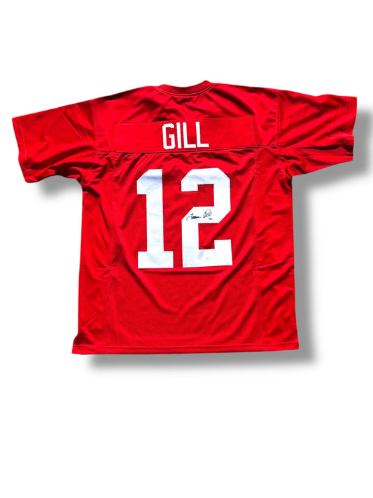 Turner Gill #12 Nebraska Cornhuskers Football Signed Custom Jersey JSA Certified