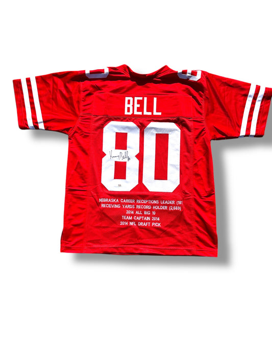 Kenny Bell #80 Nebraska Cornhuskers Football Signed Custom Stat Jersey PSA Certified