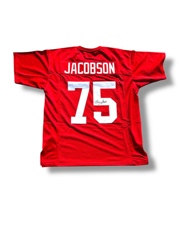 Larry Jacobson #75 Nebraska Cornhusker Football Signed Jersey JSA Certified Larry Jacobson #75 Nebraska Cornhusker Football Signed Jersey JSA Certified