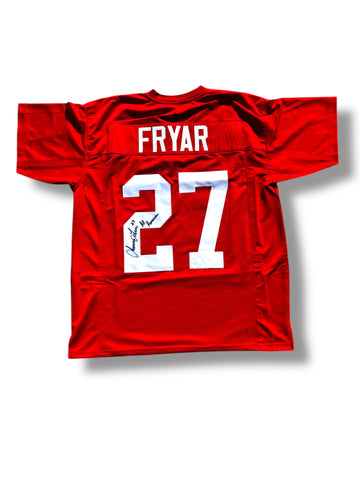 Irving Fryar #27 Nebraska Cornhusker Football All American Signed Certified Custom Jersey Irving Fryar #27 Nebraska Cornhusker Football All American Signed Certified Custom Jersey