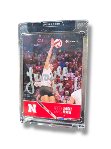 Lindsay Krause #22 Nebraska Cornhuskers Signed Card Lindsay Krause #22 Nebraska Cornhuskers Signed Card