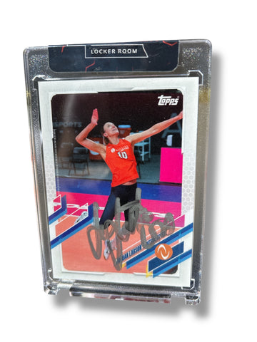 Jordan Larson NEBRASKA CORNHUSKERS Volleyball Signed USA Topps Trading Card Jordan Larson NEBRASKA CORNHUSKERS Volleyball Signed USA Topps Trading Card