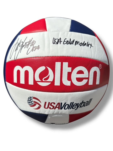 Jordan Larson Nebraska Cornhusker USA Signed Volleyball Jordan Larson Nebraska Cornhusker USA Signed Volleyball