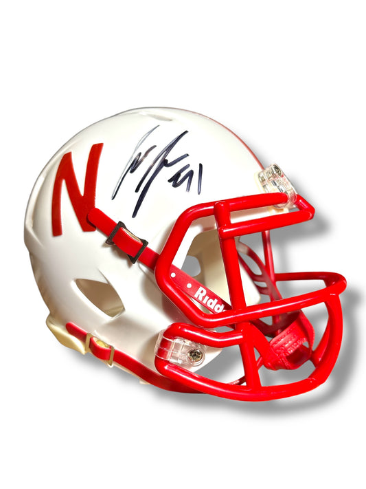 Cam Jurgens #51 Signed Nebraska Cornhusker Football  Mini Helmet