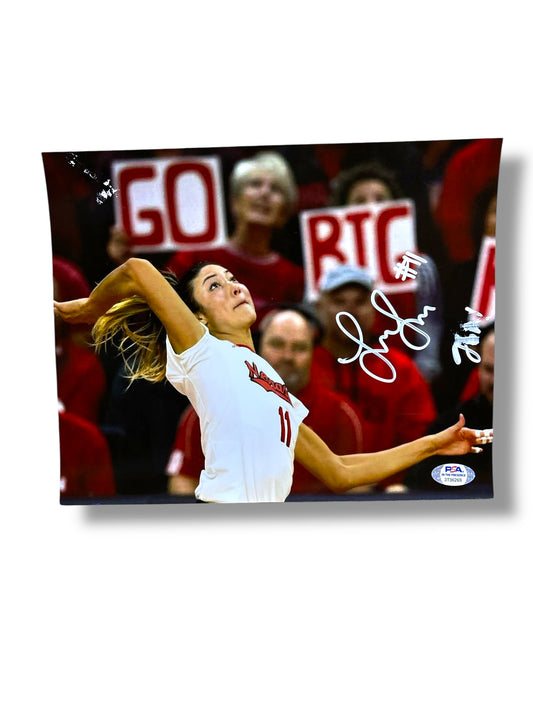 Lexi Sun #11 Nebraska Cornhusker Volleyball Signed 8x10