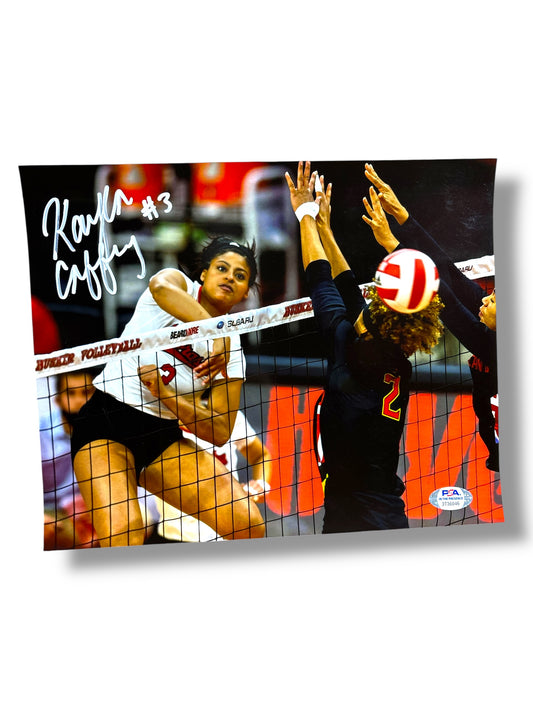 Kayla Caffey #3 Nebraska Volleyball Signed 8x10