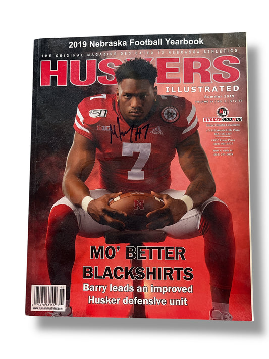 Mo Barry #7 Nebraska Football Signed Husker Ilustrated Full Magizane