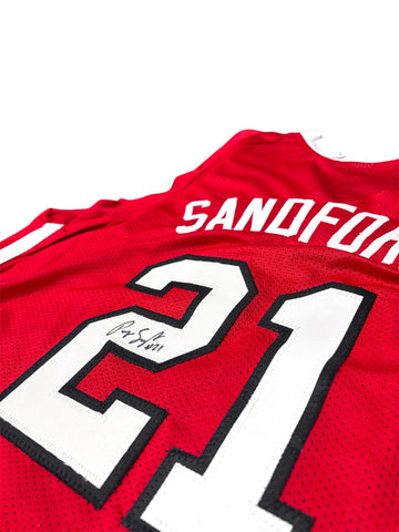 Pryce Sandfort #21 Nebraska Cornhuskers Basketball Custom Husker Jersey Signed