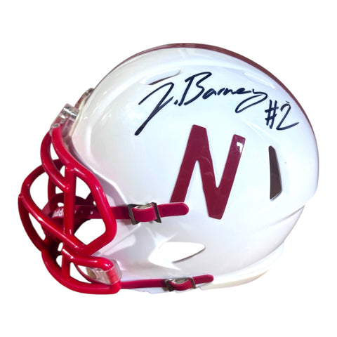 Jacory Barney Jr #2 Nebraska Cornhuskers Signed Husker Mini Helmet
