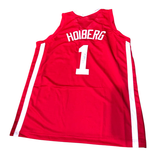 Sam Hoiberg #1 Nebraska Cornhusker Basketball Signed Custom Husker Jersey
