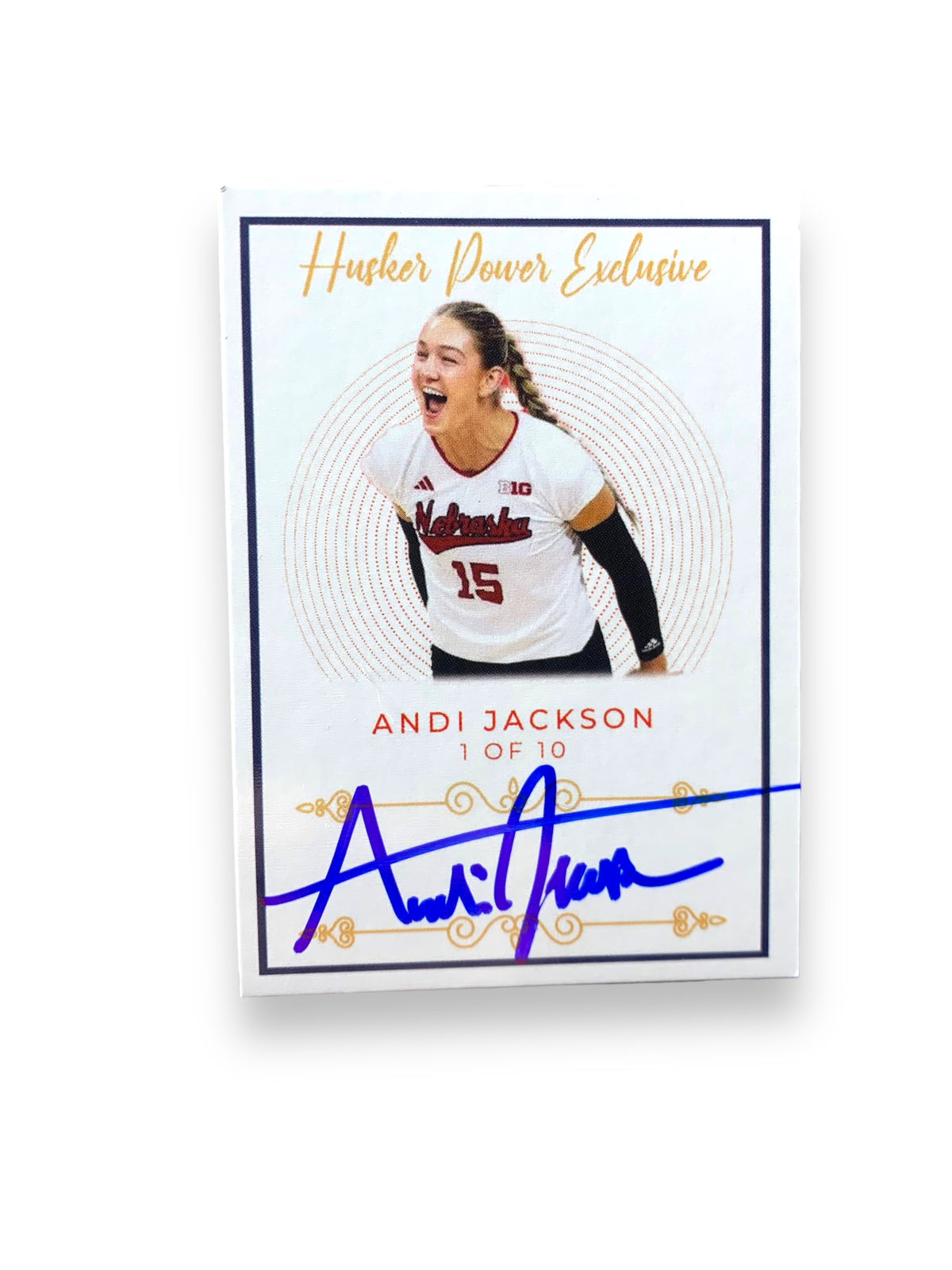 Andi Jackson #15 Nebraska Volleyball Husker Power Exclusive Trading Card
