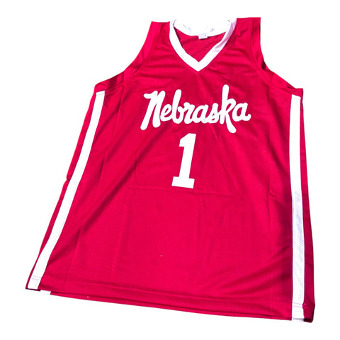 Sam Hoiberg #1 Nebraska Cornhusker Basketball Signed Custom Husker Jersey