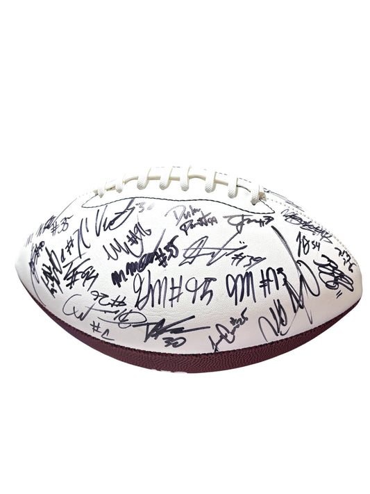 2025 Nebraska Football Team Signed Football In Stock Emmett Johnson TJ Lateef