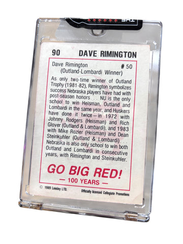 Dave Rimington #50 Nebraska Cornhuskers Football Signed