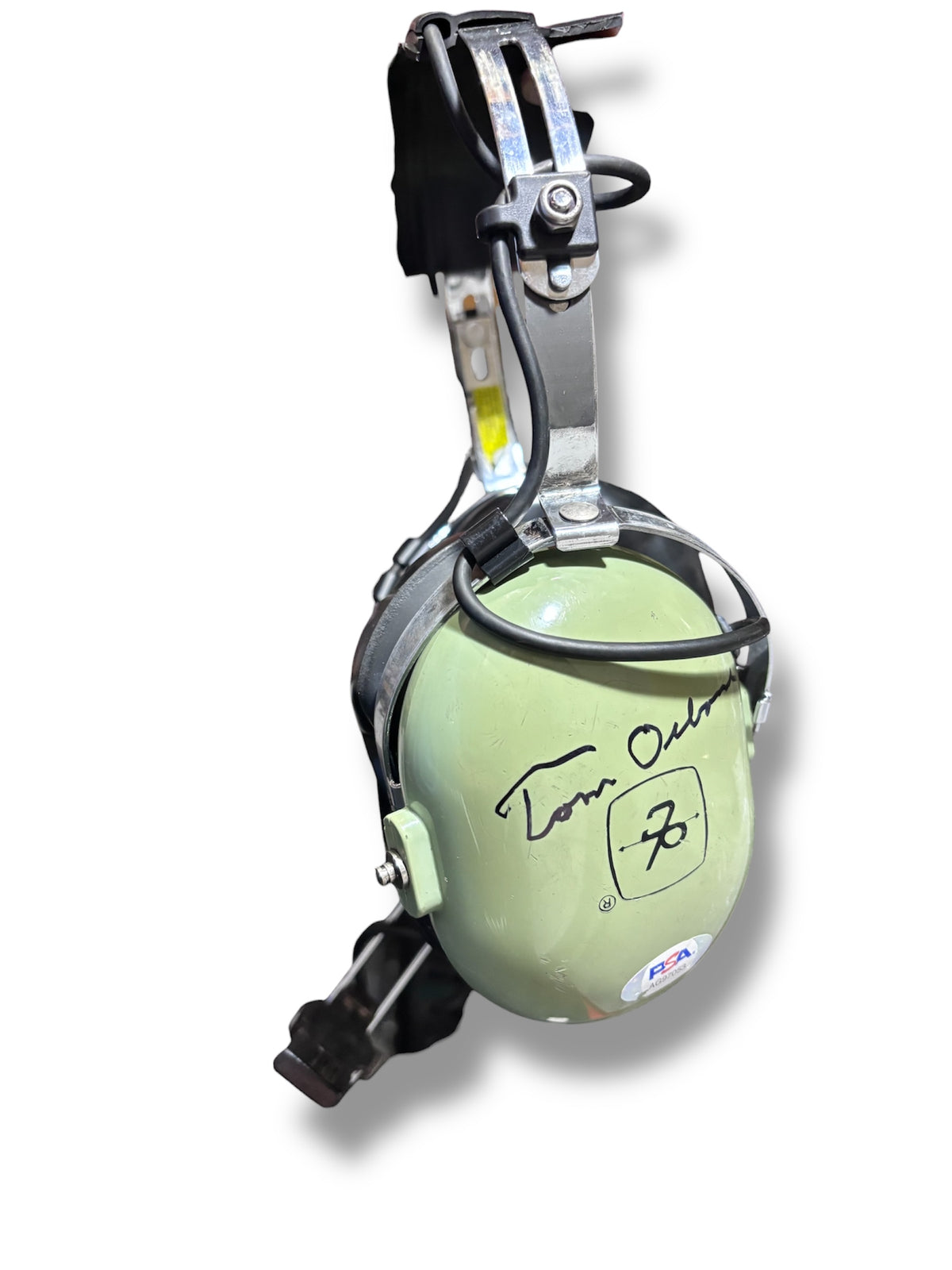 Tom Osborne PSA Certified Nebraska Football 1990"s Head Set Head Coach