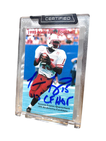 Tommie Frazier #15 Nebraska Cornhusker Football Signed Schedule Card PSA Certified