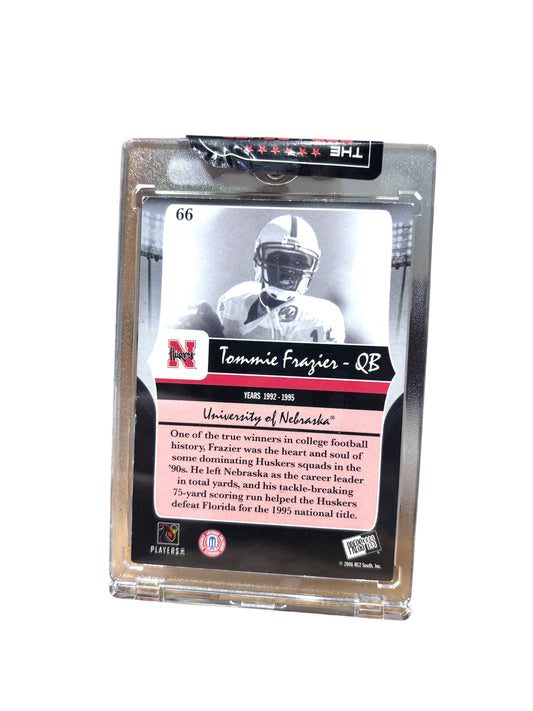 Tommy Frazier Nebraska Cornhusker Press Pass Signed Trading Card Certified