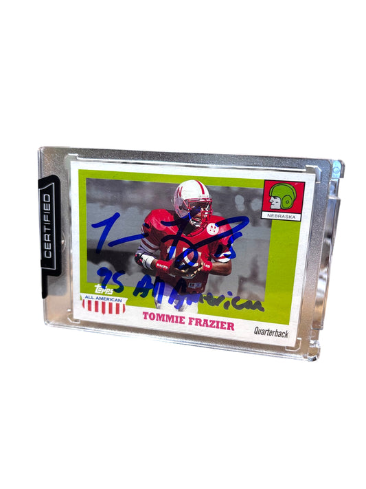 Tommy Frazier Nebraska Cornhusker Press Pass Signed Trading Card