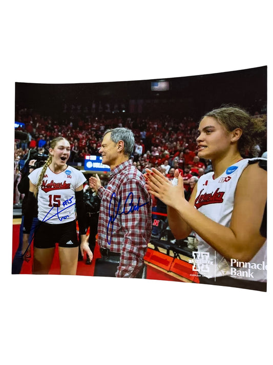 John Cook & Andi Jackson Nebraska Cornhusker Volleyball Signed 8x10 Certified