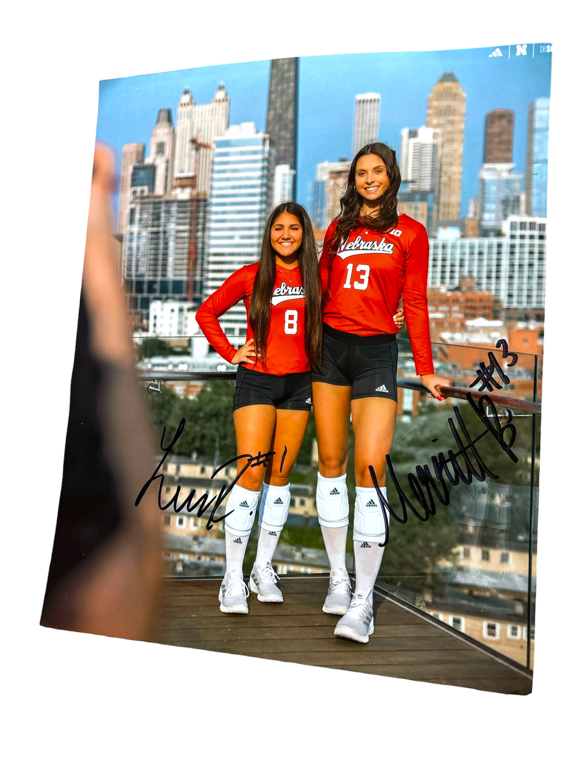 Merritt Beason #13 & Lexi Rodriguez #8 Nebraska Cornhusker Volleyball Signed Husker 8x10 Team Captains