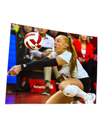 Olivia Mauch #10 Nebraska Cornhuskers Volleyball Signed Husker 8x10