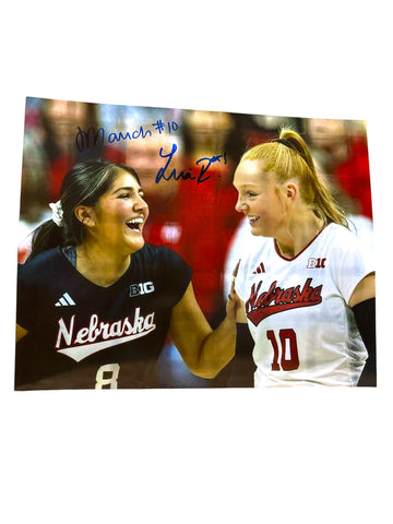 Olivia Mauch #10 & Lexi Rodriguez #8 Nebraska Cornhuskers Volleyball Signed Husker 8x10