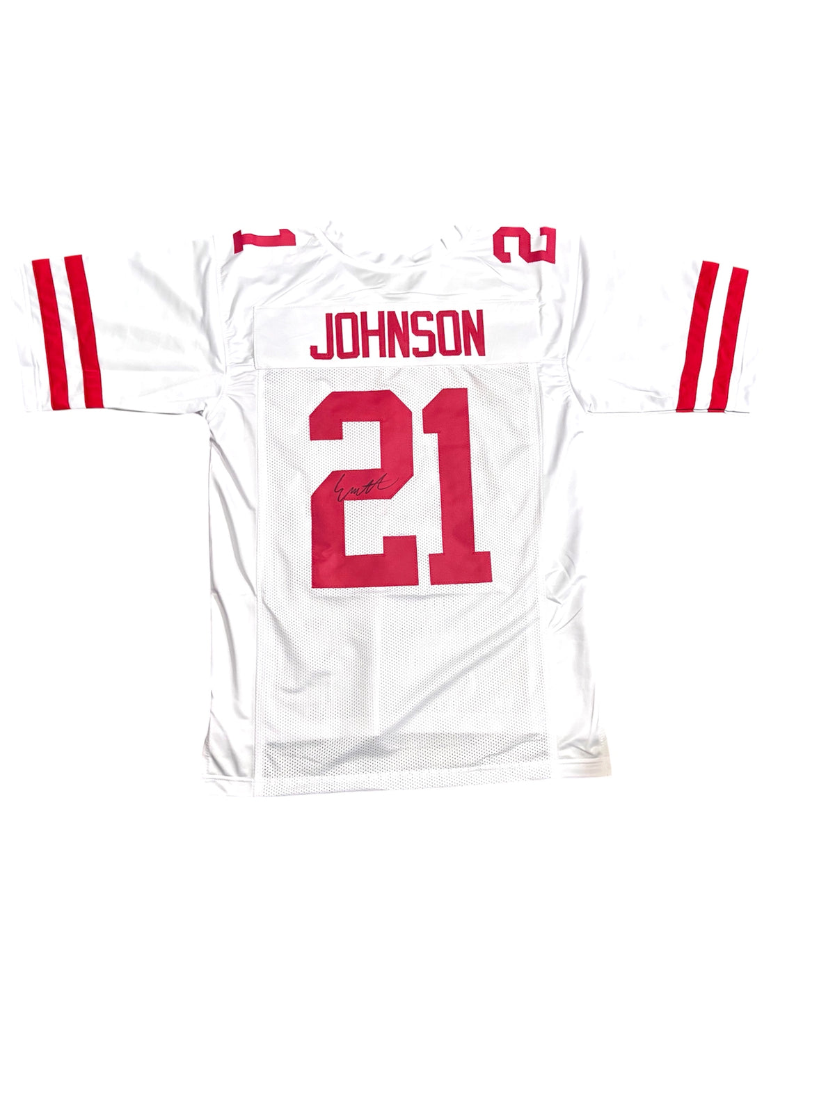 Emmett Johnson #21 Nebraska Cornhuskers football Signed Custom Husker White  Jersey