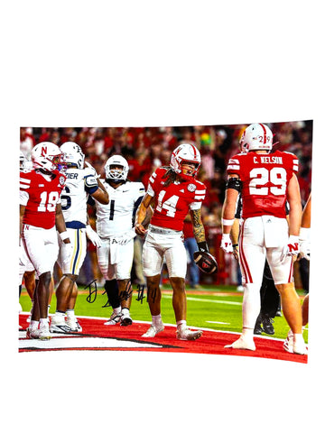 TJ LaTeef #14 Nebraska Cornhusker Football Signed Husker 8x10 Certified