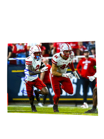 Jacory Barney #2 & Luke Lindenmeyer #44  Nebraska Cornhuskers football Signed Combo Huskers 8x10