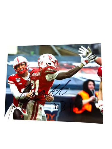 Emmett Johnson #21 Nebraska Cornhuskers Football Signed Home Game 8x10 Bowl Game Touchdown
