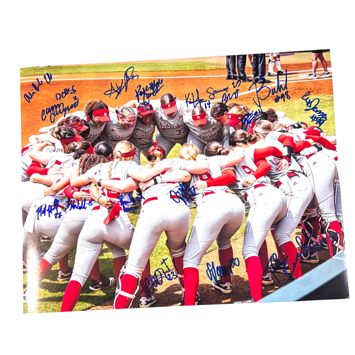 Nebraska Cornhuskers Softball 2026 Lady Huskers Team Signed WCWS with Coach 11x14 Photo
