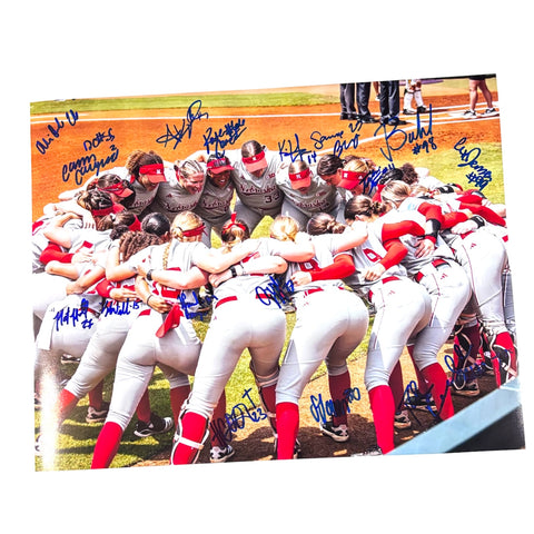 Nebraska Cornhuskers Softball 2026 Lady Huskers Team Signed WCWS with Coach 11x14 Photo