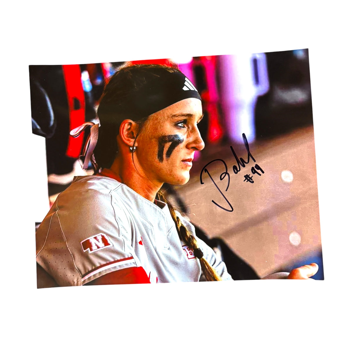 Jordy Bahl #98 Nebraska Cornhuskers Softball Signed Husker Softball 8x10