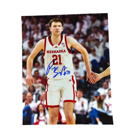 Pryce Sandfort #21 Nebraska Cornhusker Basketball Signed Husker Sweet 16 8x10 Certified