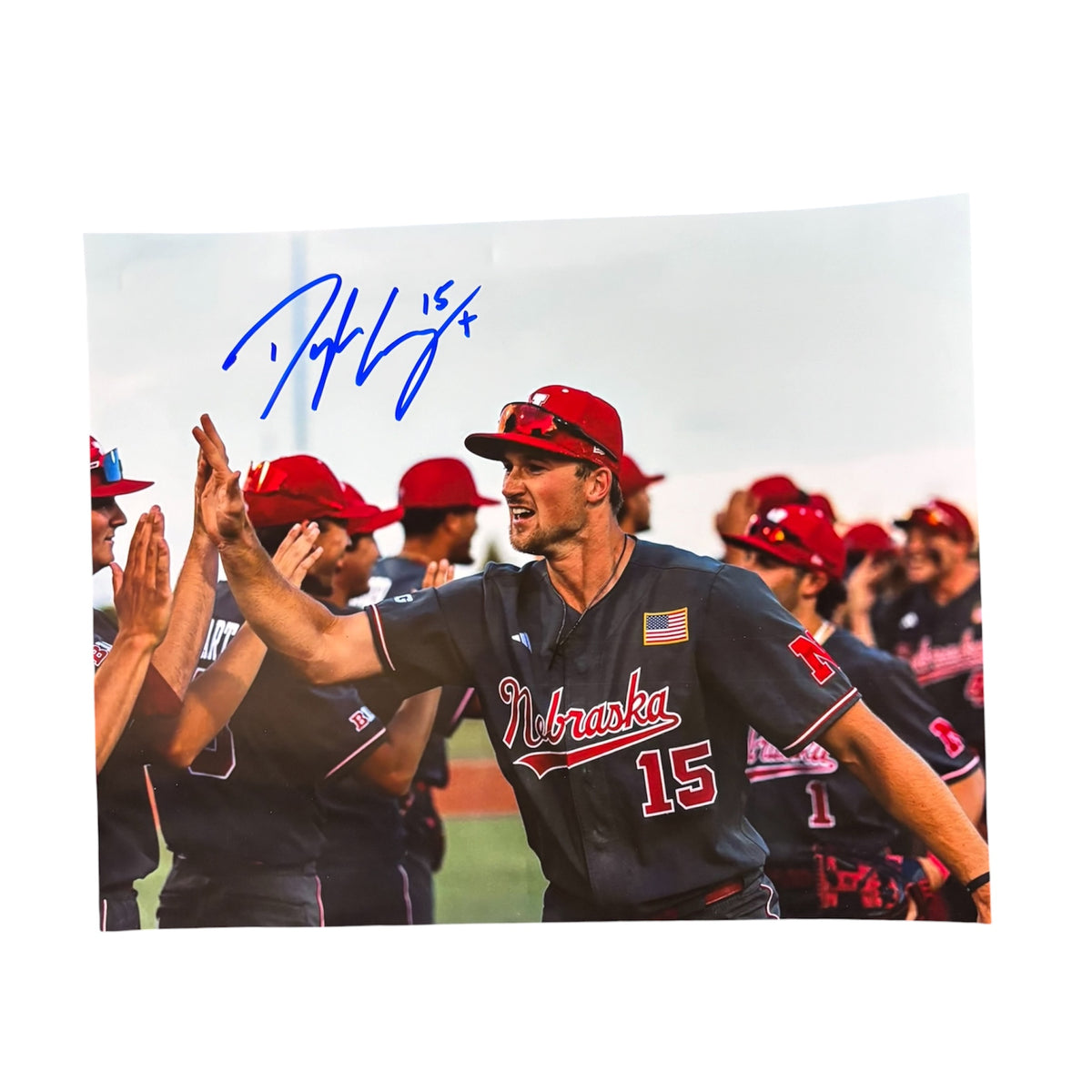 Dylan Carey #15 Nebraska Cornhuskers Baseball Signed Husker 8x10 Photo