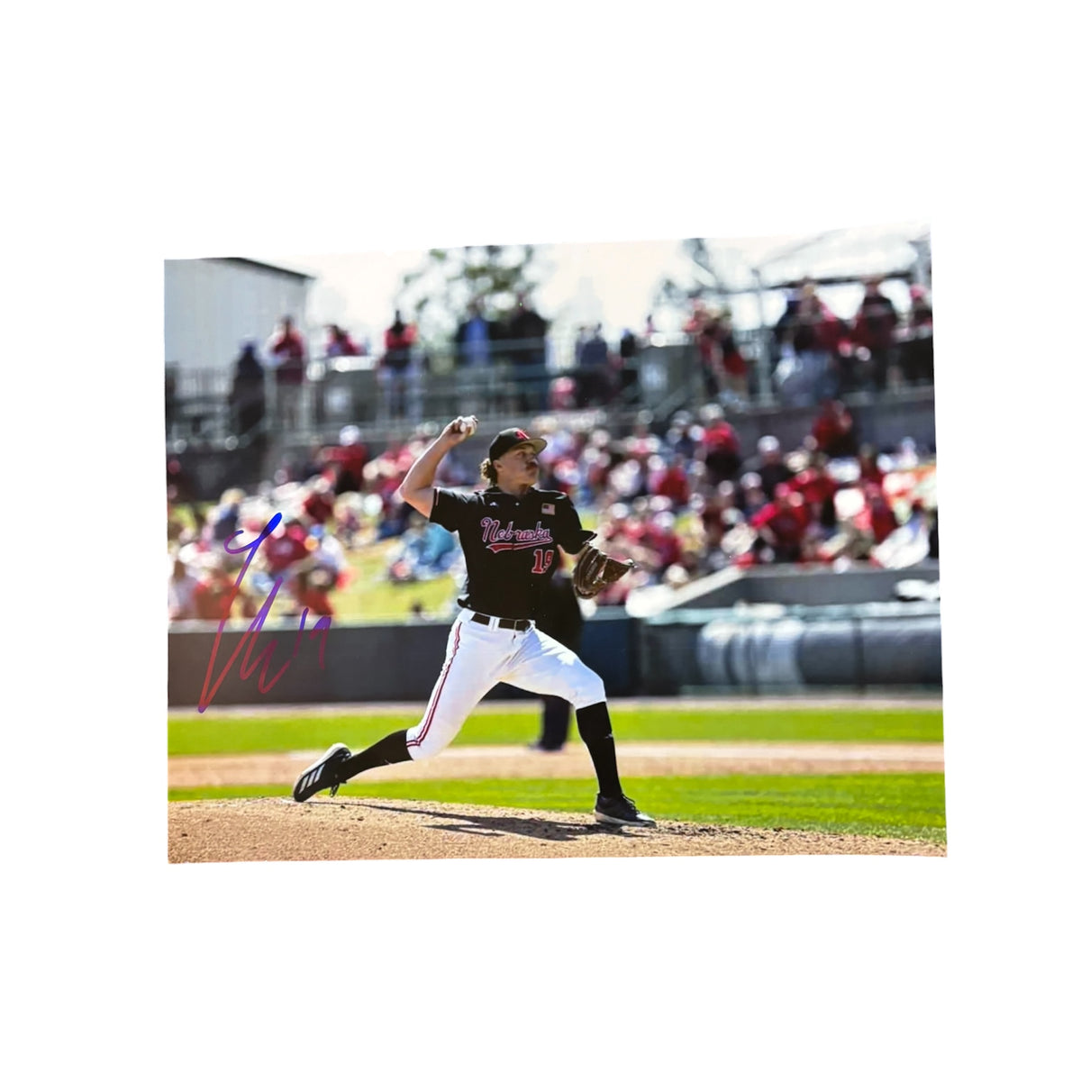 Cooper Katskee #19 Nebraska Cornhuskers Baseball Signed Husker 8x10