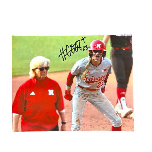 Nebraska Cornhuskers Softball Hanna Coor #23 Signed Husker 8x10 Certified