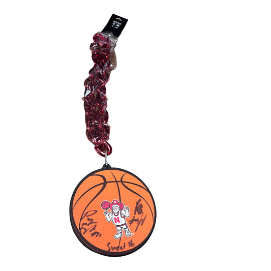 Nebraska Cornhuskers Basketball Sweet 16 Autographed Husker Necklace Pryce Sandfort & Braden Frager