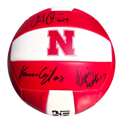 2026 Nebraska Volleyball Team Signed Volleyball | Dani Busboom Kelly, Harper Murray, Andi Jackson | Support Husker NIL