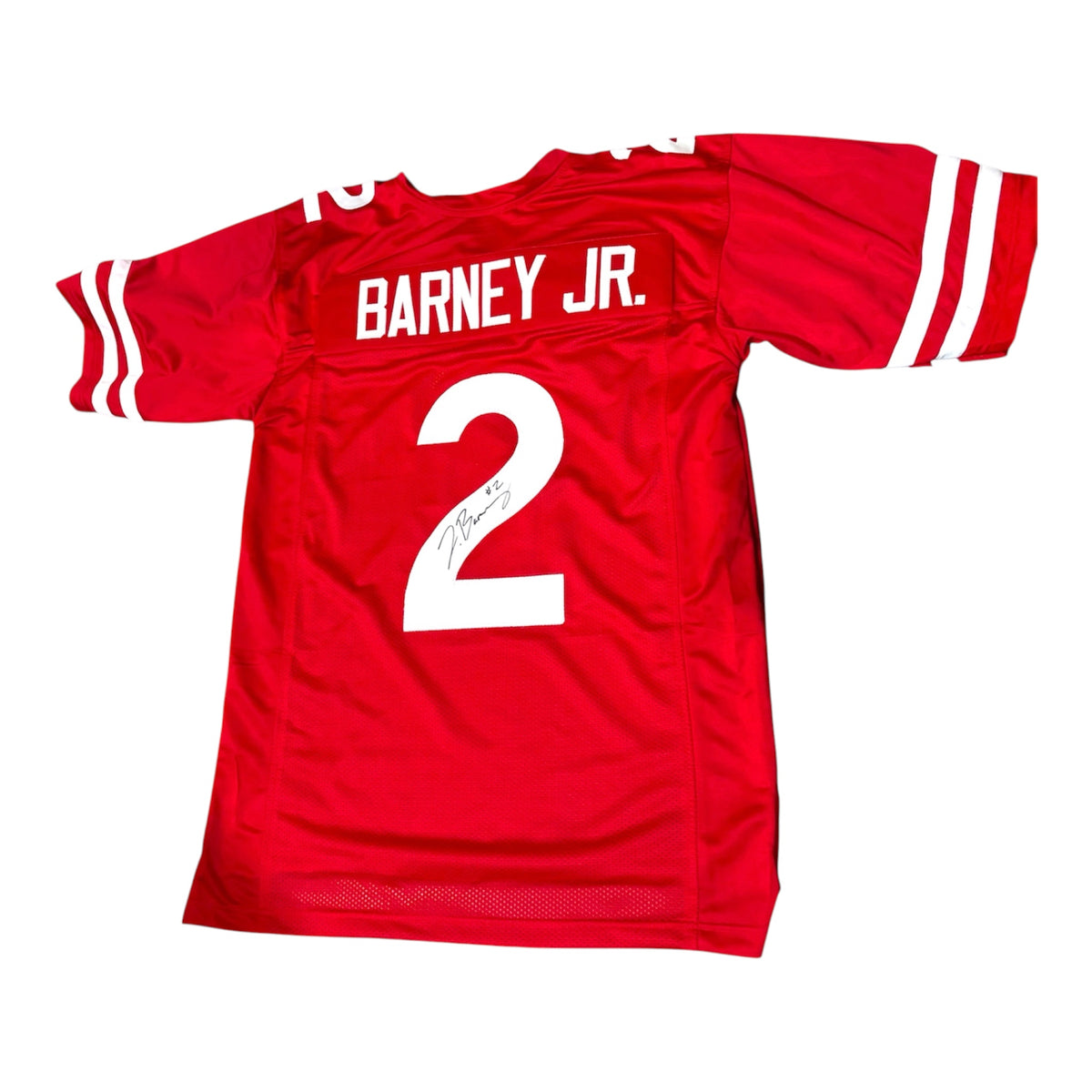 Jacory Barney Jr #2 Nebraska Cornhuskers Custom Football 2026 Jersey Autographed