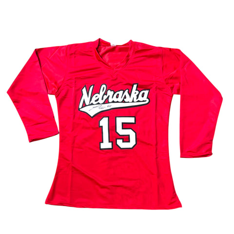 Andi Jackson #15 Signed Nebraska Cornhusker Volleyball Jersey