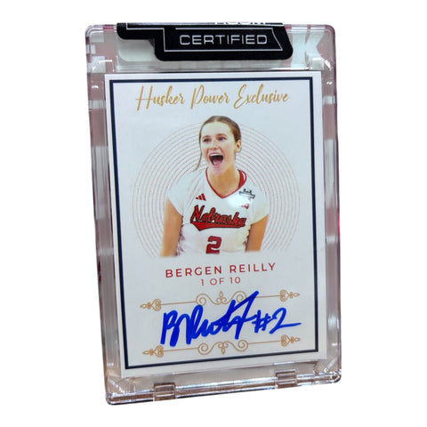 Bergan Reilly  #2 Nebraska Cornhuskers Signed Husker Card 1/10