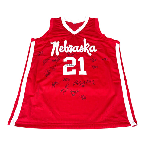 2026–2027 Nebraska Cornhuskers Basketball Team Signed Custom Jersey with Coach Fred Hoiberg
