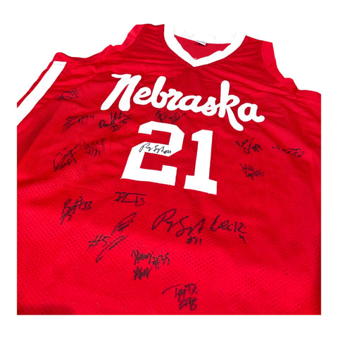 2026–2027 Nebraska Cornhuskers Basketball Team Signed Custom Jersey with Coach Fred Hoiberg