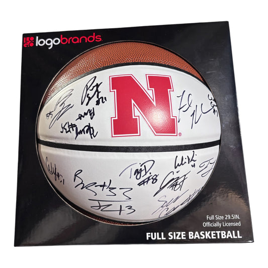 2026–2027 Nebraska Cornhuskers Basketball Team Signed Husker Basketball with Coach Fred Hoiberg