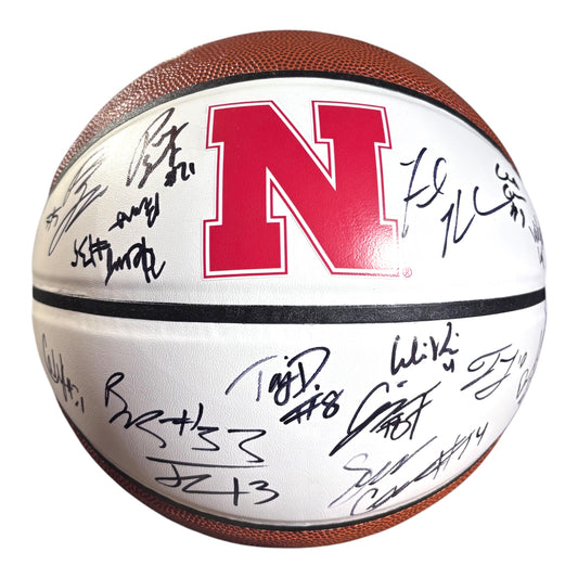 2026–2027 Nebraska Cornhuskers Basketball Team Signed Husker Basketball with Coach Fred Hoiberg