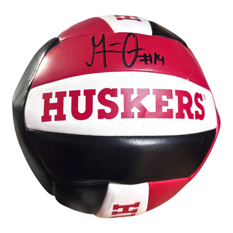 Manaia Ogbechie #14 Nebraska Cornhuskers Signed Full-Size Volleyball