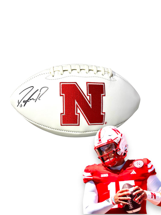 Dylan Raiola Signed Nebraska Cornhusker Full Size Football