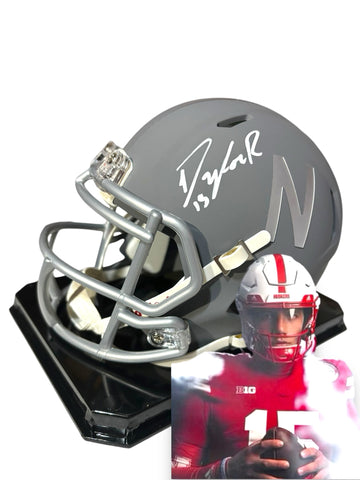 Dylan Raiola Signed Nebraska Cornhusker Mini